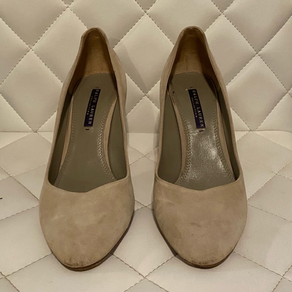 Ralph Lauren suede heels
